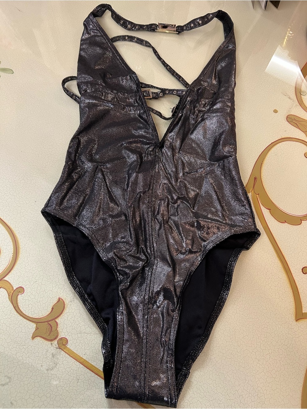 Dior Metallic Black One-Piece